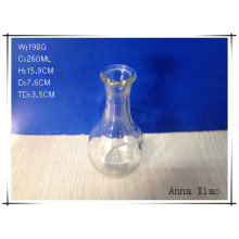 Small Size Clear Glass Vase with Round Belly