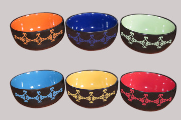 Stone Ware Glazed Salad Bowls