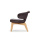 Leisure Munich Lounge Leather Upholstered Beech Armchair