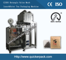 Flat Ultrasonic Nylon Mesh Bag India Assam Black Tea Packaging Machine with Outer Envelop