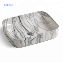 Carrara Bathroom Sink: S1339C Serene Marble Finish Wash Basin