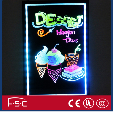 Attractive illuminated neon effect led backlit menu boards