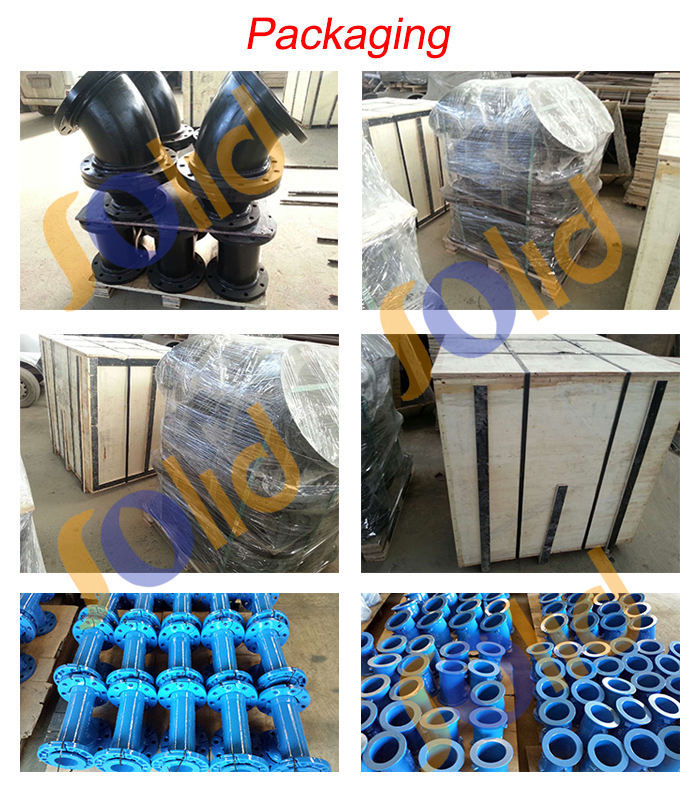 ISO2531,EN545,EN598 Ductile Iron Pipe Fitting Double Flange 90 Deg Bend