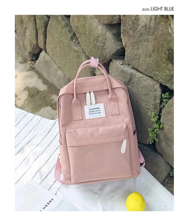 The New Korean Version of The Portable Dual-Shoulder Backpack Fashion Contrast Color Outdoor Large-Capacity Backpack