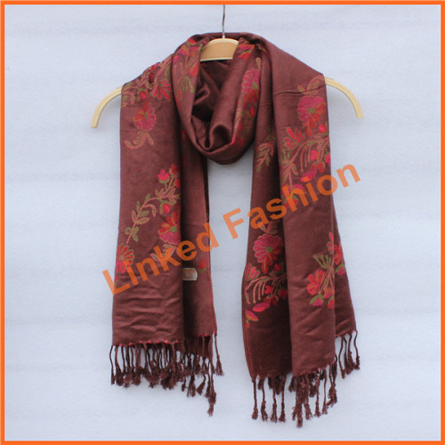 fashion flower pashmina shawl wholesale, Jacqourd Pashmina.achecol,bufanda infinito,bufanda by Real Fashion