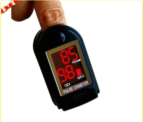 Black Mini Fingertip Pulse Oximeters For Oxygen Bar Ce