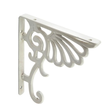 Decorative Cast Iron White Wall Shelving Bracket