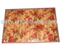 Printed bamboo floor mat