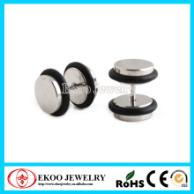 Stainless Steel Plain Cheater Plugs with O-Rings Fake Plugs Ears