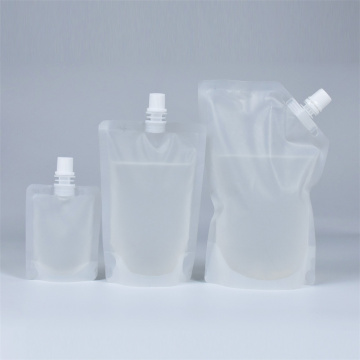 Pochette à bec transparent recyclable pour liquide 150 ml