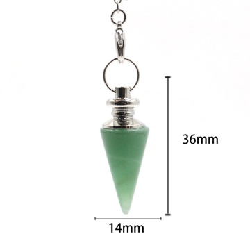 Pendulum line conical Stone Pendant treatment chakra bead crystal bullet head spirit opal ornament