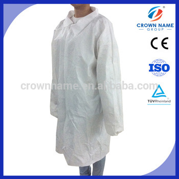 white protective tyvek lab coat uae with elastic wrists