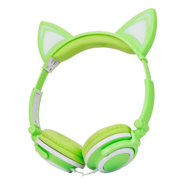 LED over ear kids earphones for children