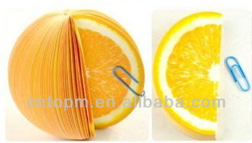 Promotional Fruit sticky notes/Paper fruit memo note/memo board