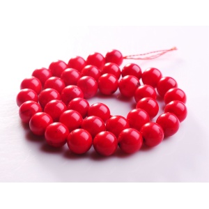 12MM Round Red Coral Gemstone Beads for DIY Jewelry