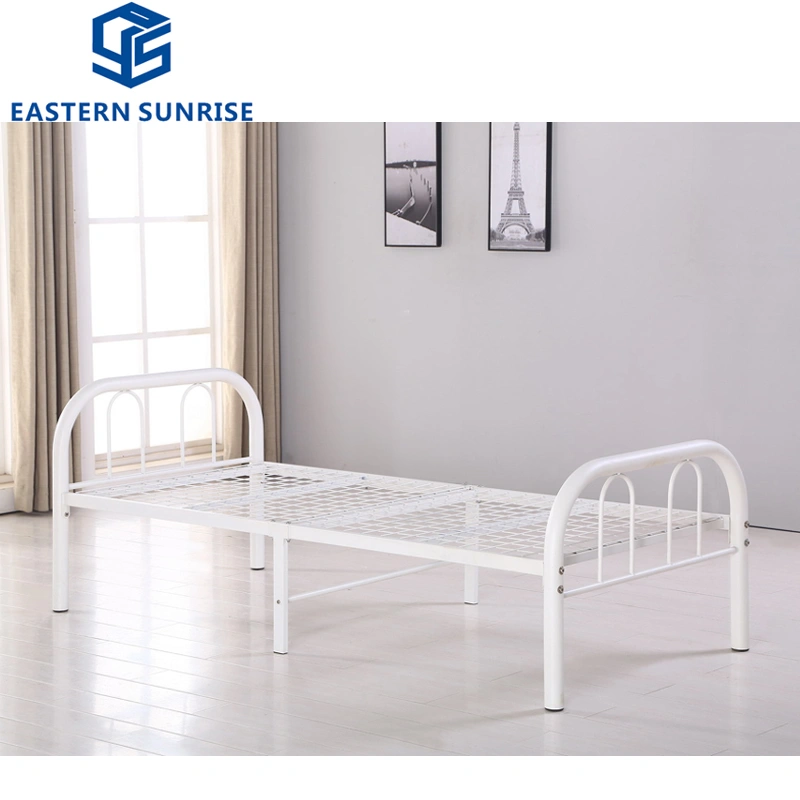 Factory Wholesale Dormitory Steel Metal Single Student Bed Frame