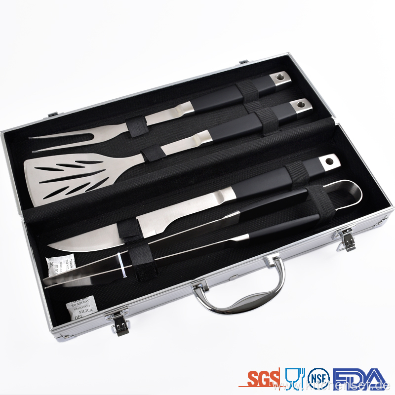 TPR soft handle barbecue bbq grilling tool set