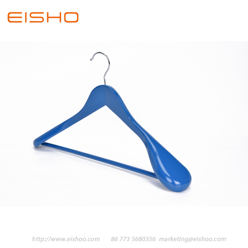 EISHO Blue Wood Suit Coat Hanger