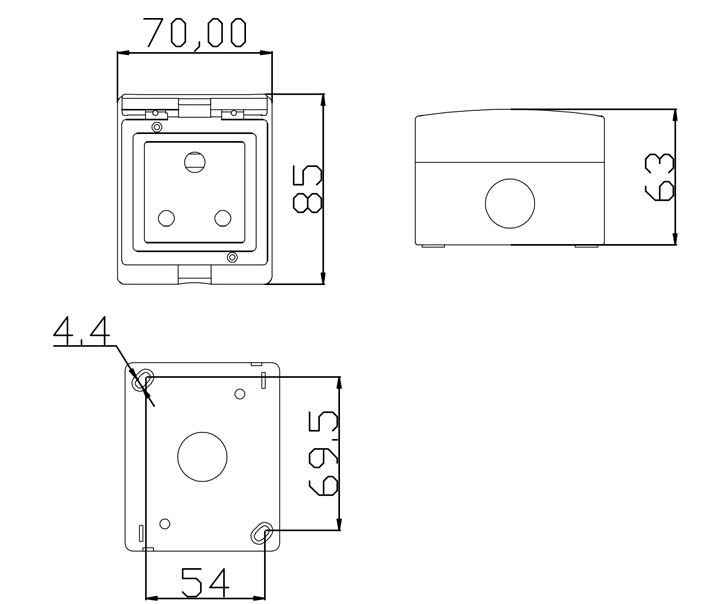 SAIP/SAIPWELL New Product Abs/Pc 16A 220V Outlet With Ce Waterproof Extension Socket