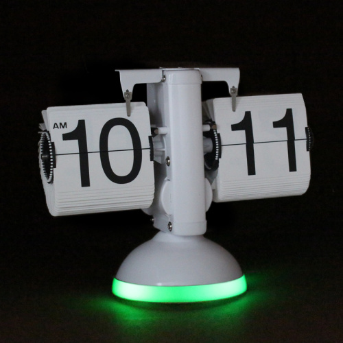 European Flip Desk Clock with LED Light