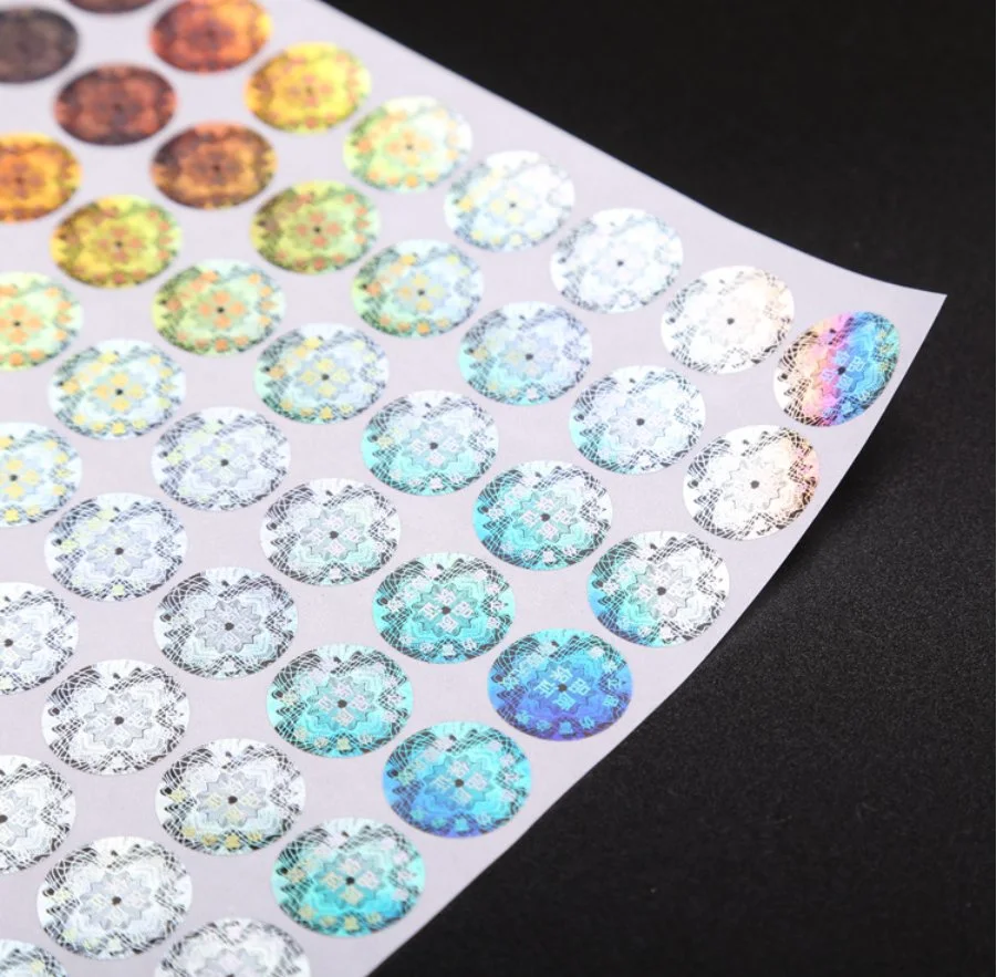 Custom Different Label Colors 3D DOT Matrix Hologram Stickers