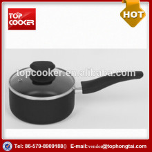 Aluminum Press Black Ceramic Coating Saucepans with Lid