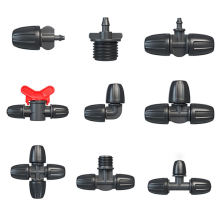 Horticultural Drip Irrigation System with 8/11 MM Hose Connector Tee and 4/7 MM Cross Connector