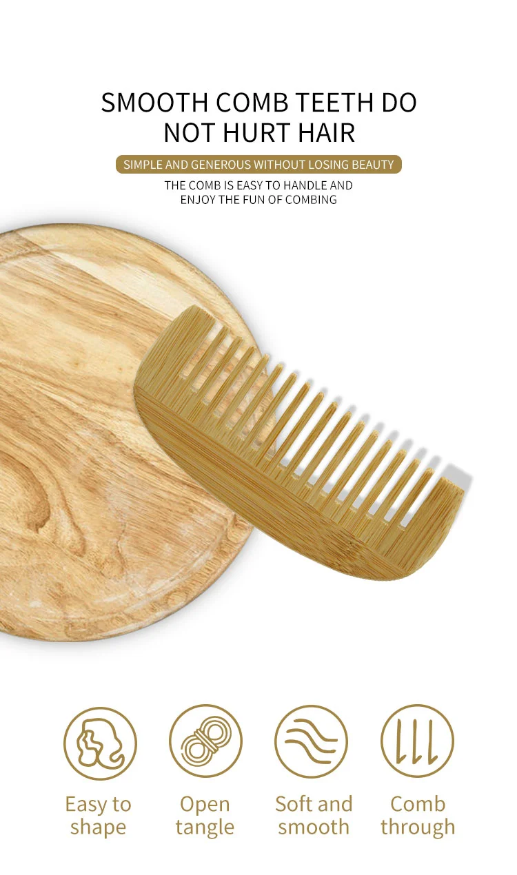 Wholesale Cheap Peach Wood Comb Anti-Static Head Massage Men Women Wooden Tools Beauty Accessories