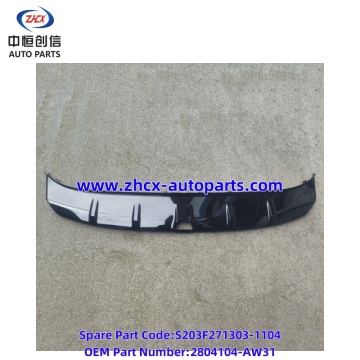 Rear bumper lower decorative for changan Qiyuan Q05