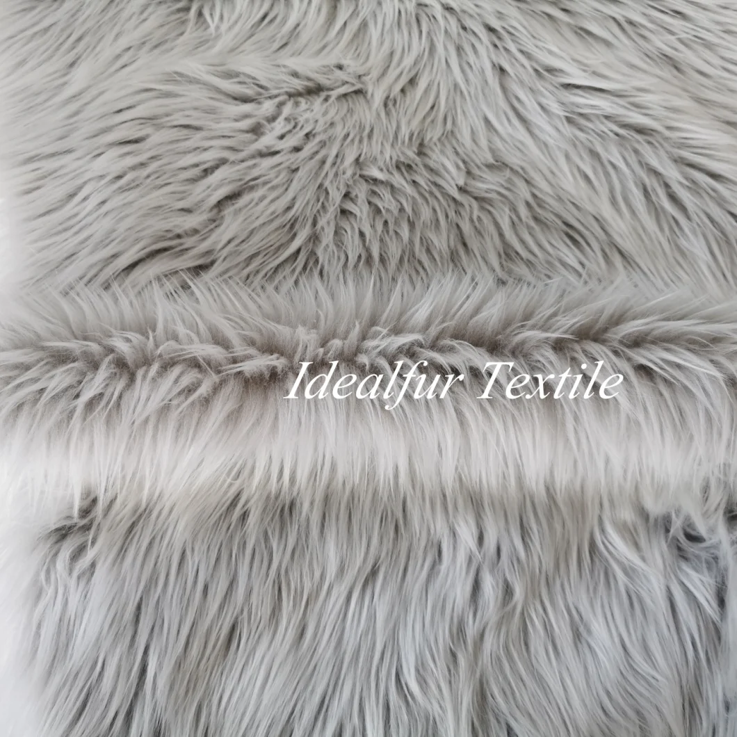 Long Pile Faux Fur Fabric Blanket for Cushion