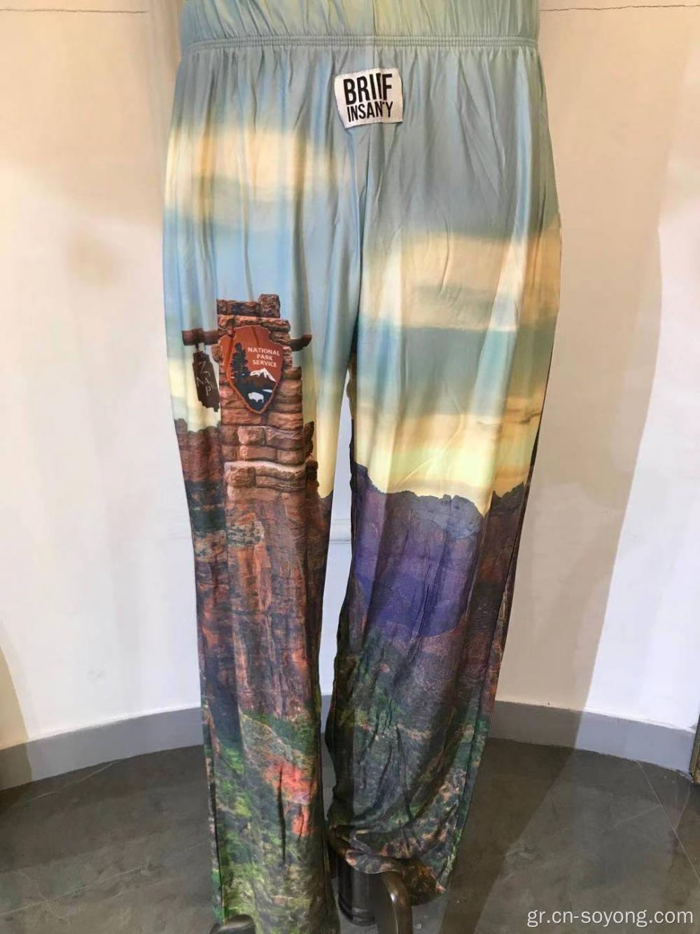 Ανδρικό παντελόνι τυπωμένο πιτζάμα Χαμηλό MOQ