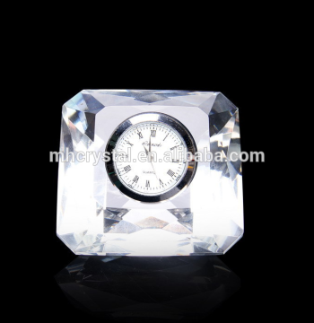 crystal glass table clock MH-C0188