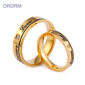 Custom Made Stainless Steel Wedding Ring Set