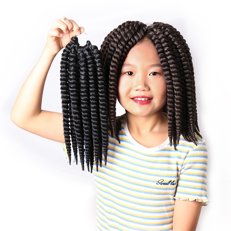 Mambo Faux Curly Spring Twist For Toddlers Synthetic Kids Locs Super Cute Crochet Braiding Hairstyle For Kids Hair Extension