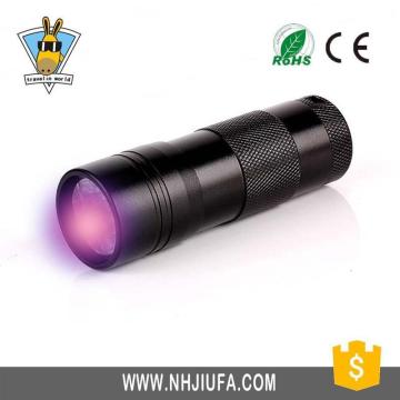 Money detector aluminum uv 12 led flashlight flashlight uv blacklight