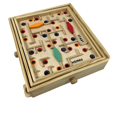 Wood Labyrinth Balance Board Game for Kids and Adults
