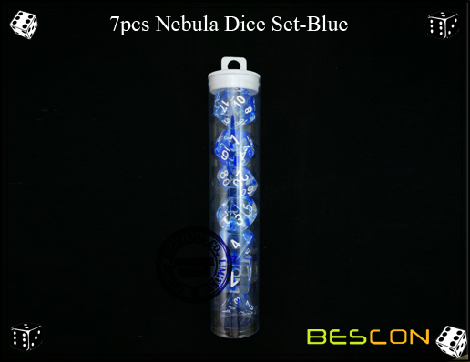 7pcs Nebula Würfel Set-Blau-5 7pcs Nebula Dice Set-Blue-5