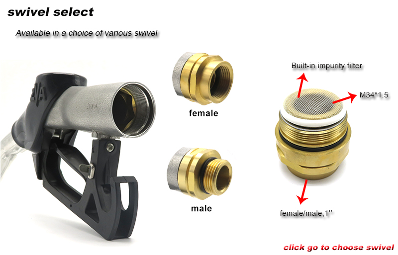 1" ZVA 25 Automatic diesel nozzle fuel nozzle