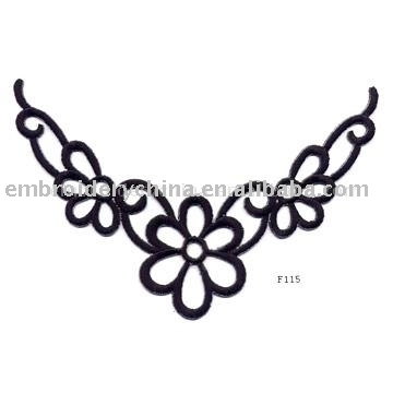 Applique Lace Fabric for Apparel