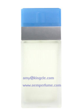 empty frosted perfume bottle