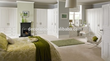 High quality white hardwood bedroom wardrobe designs