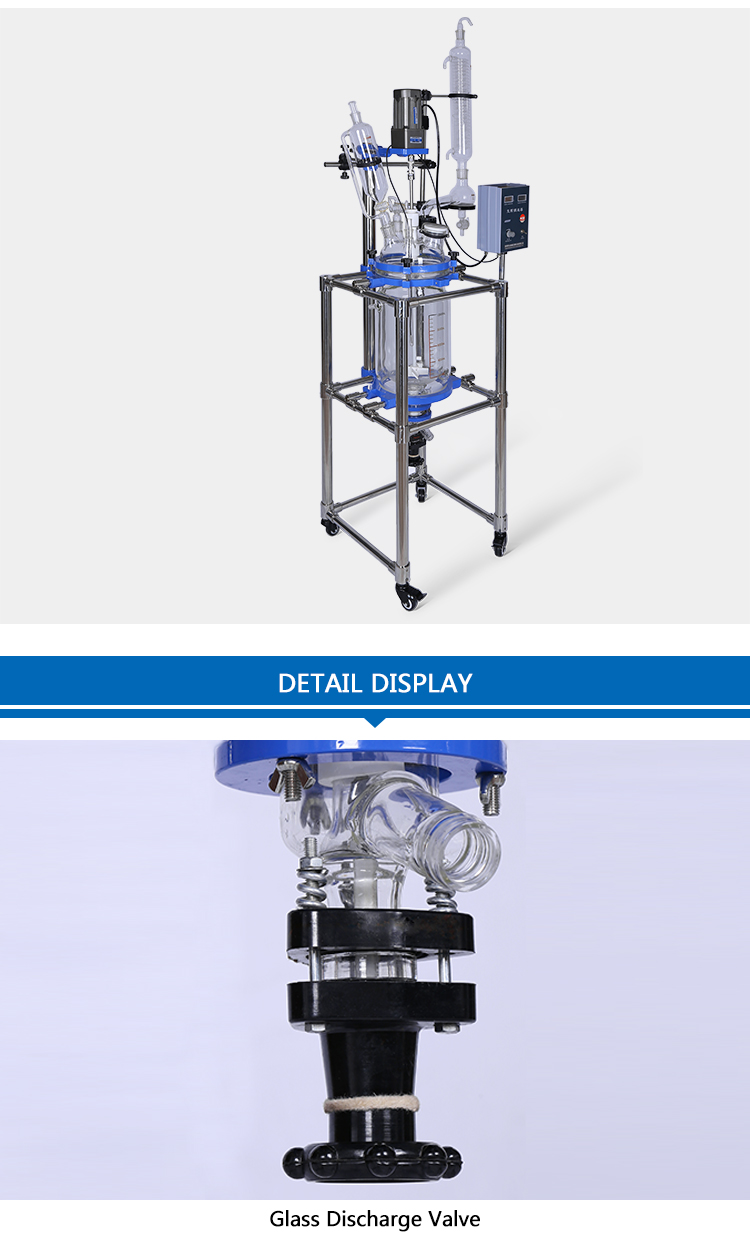 Lab vacuum fractional distillation glass reactor