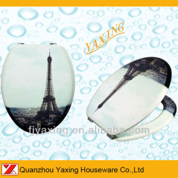 Yaxing comfortable mould wood printed novelty toilet seat