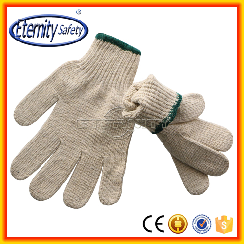 Glove factory wholesale natural white poly cotton knitted work gloves