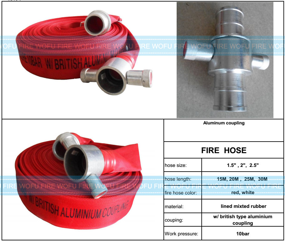 2.5 inch 65mm Rubber PVC fire fighting hose