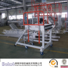 Aluminum Steps with Adjustable Height Guardrails