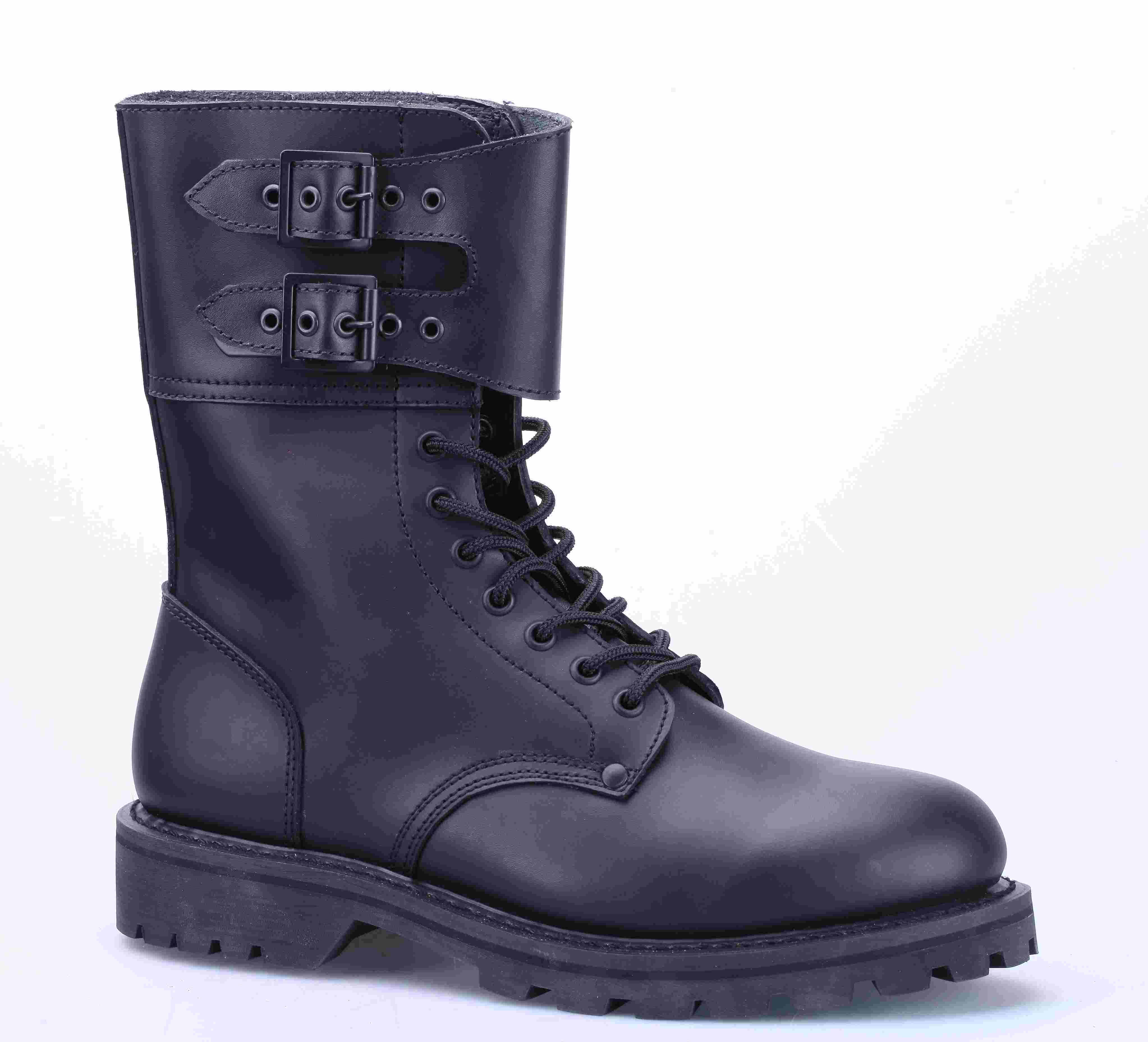 Black nappa action leather