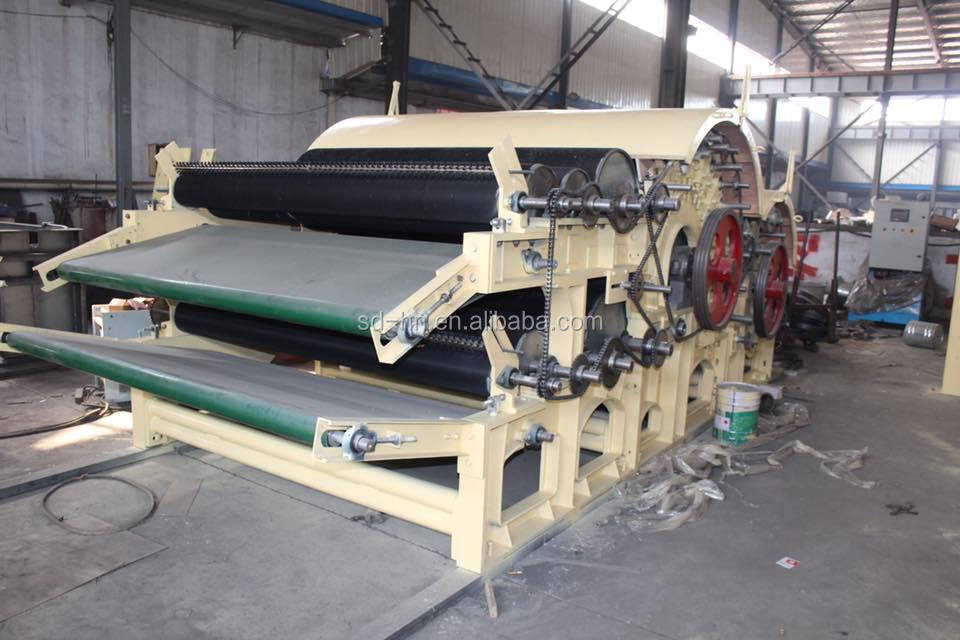 double cylinder single doff carding machine for carpet ,matters machine link with needle punching machine