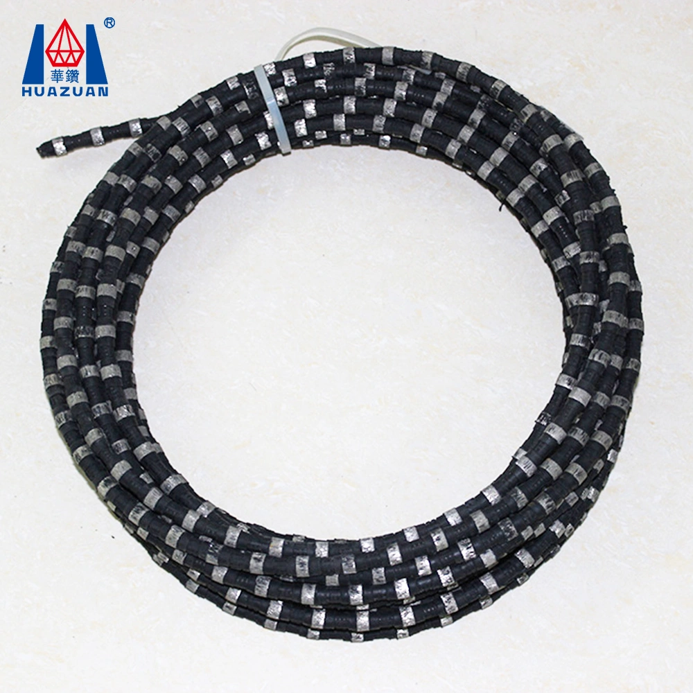 Dia 11.5 mm Rubber Diamond Wire Rope Saw for Granite Stone Cutting