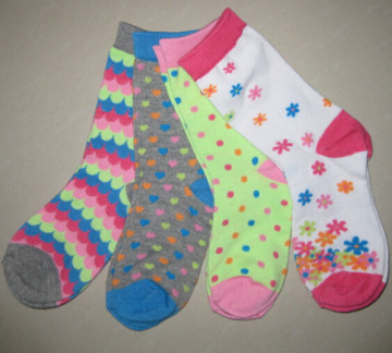 Girls Polyester Socks Fancy Crew Socks
